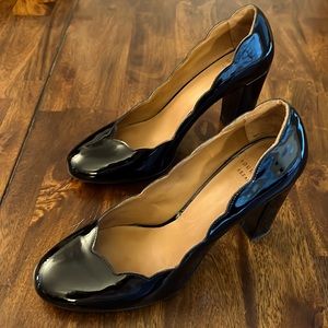 Sezane High Palermo Courts in black leather, size 9, very lightly used